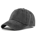Gorra de algodón lavado negra