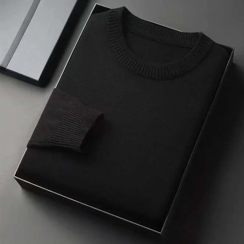 Jersey de punto cuello redondo negro