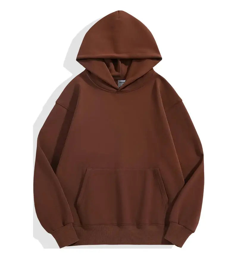 Sudadera con capucha gruesa marrón