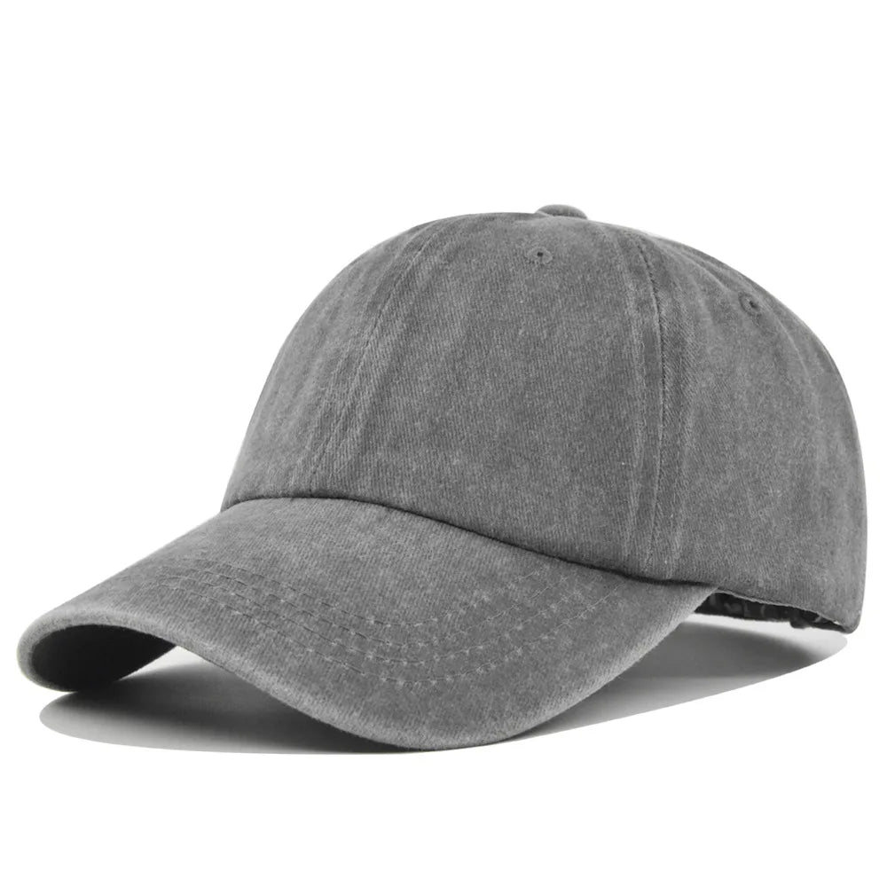 Gorra de algodón lavado gris