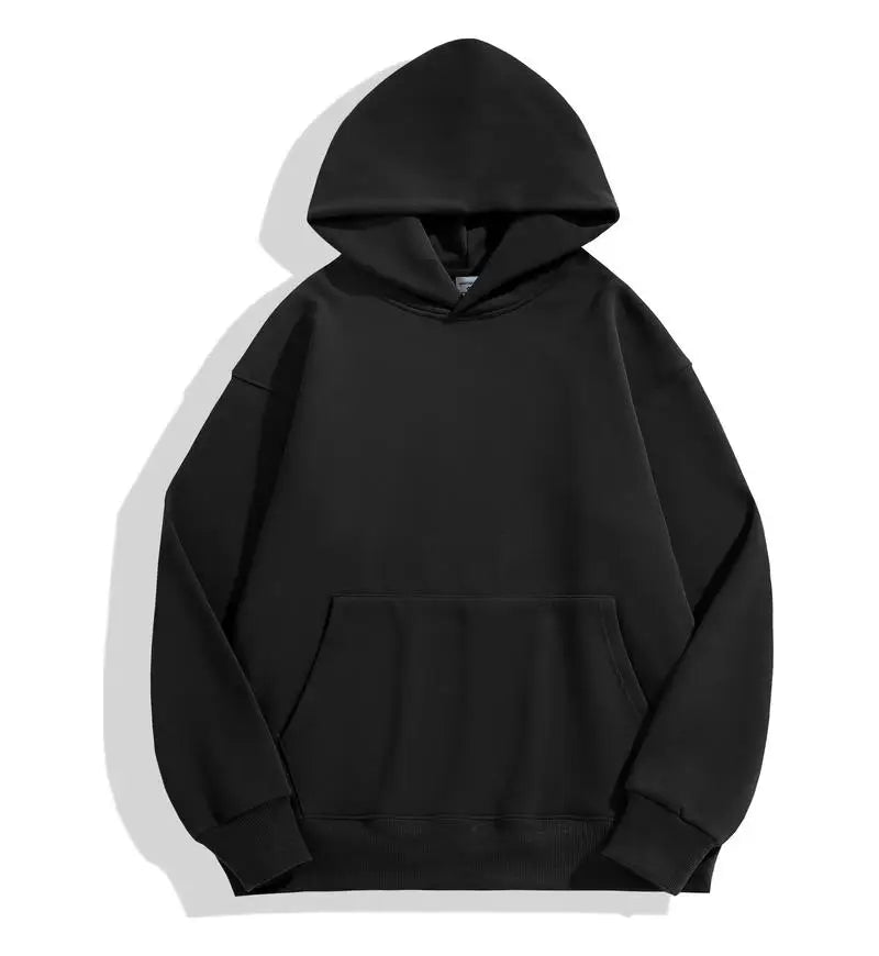 Sudadera con capucha gruesa negra