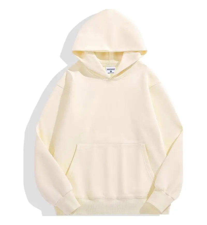 Sudadera con capucha gruesa beige