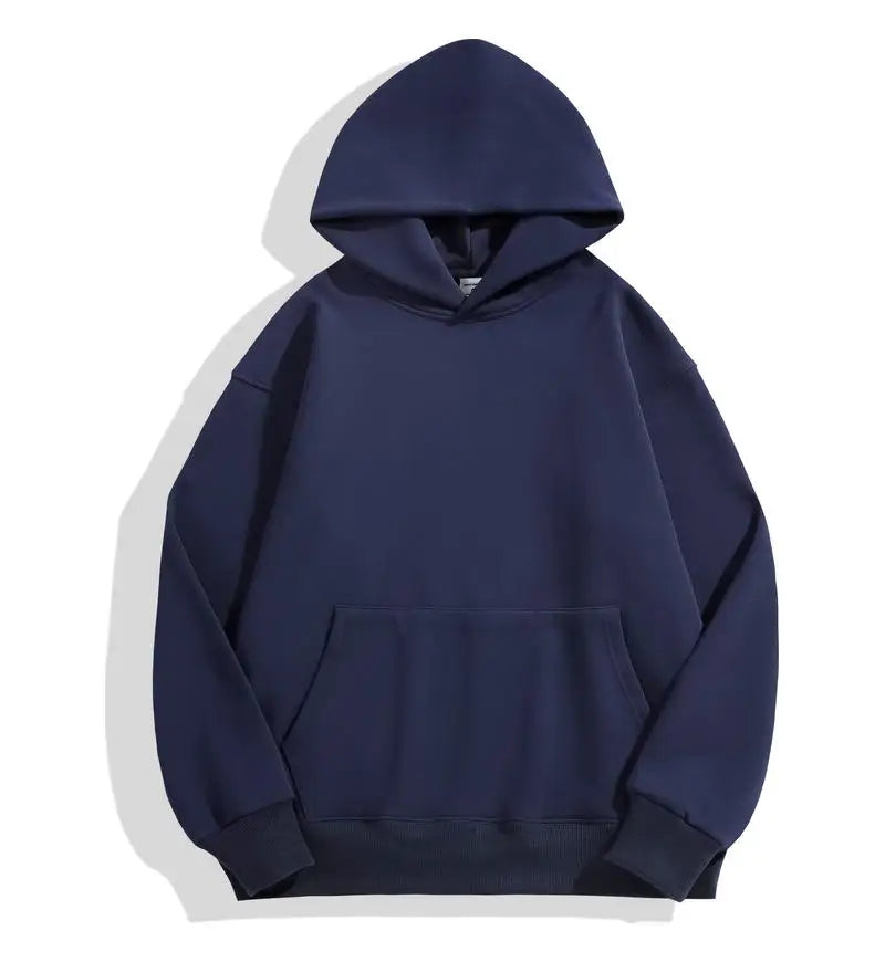 Sudadera con capucha gruesa azul marino