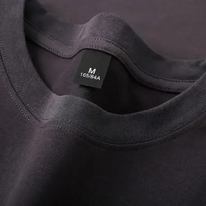 Camiseta gruesa lisa gris oscuro
